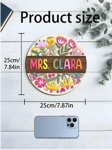 个性化教师姓名门牌 - 9 种款式，教师节礼物，定制教师姓名门挂，教室装饰，教师礼物，欢迎牌，节日日历