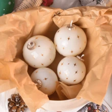 1 قطعة، شمعة كرة عيد الميلاد DIY، شمعة كرة ثلجية عطرية، هدايا عيد الميلاد DIY للأجواء، شمعات ديكور المنزل، زينة المنزل، أجواء احتفالية، هدايا مثالية لديكور غرفة عيد الميلاد