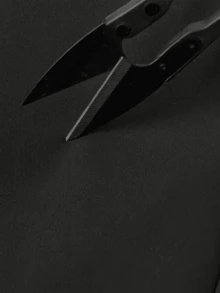 Colorblock  Plain    Spring/Fall    Regular Fit    Pocket  Drawstring  Knot - màu đen - Xem 6