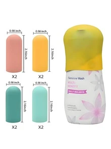 16/12/10/8/4/1pc Leak-Proof Sleeve Travel Containers, Toiletry Lids, Silicone Leak-Proof Tool, Elastic Sleeve Fits Most Bottle Sizes, Colorful Design, Suitable For Men & Women, Travel Essentials, Cruise Essentials, Beach Essentials, Compatible With Travel Organizer - Nhiều màu - Xem 6