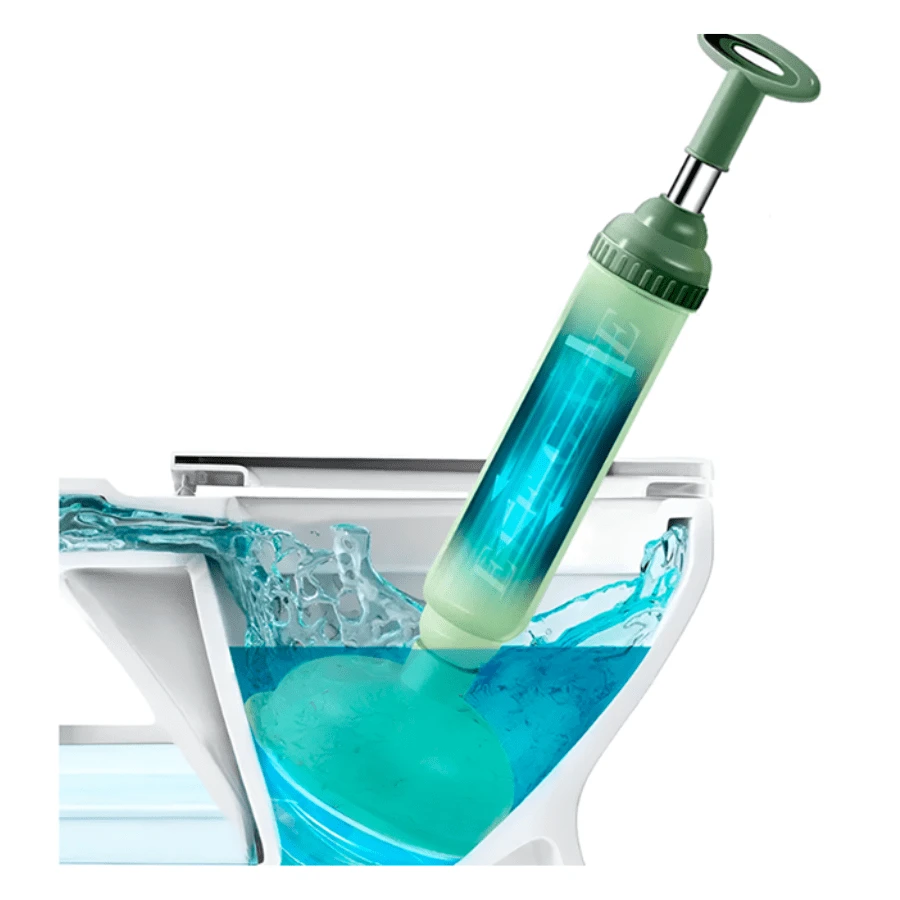 High Pressure Toilet Plunger With Large Green Rubber - Green - View 1