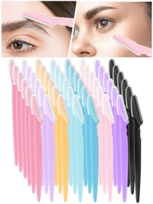 Set Alat Eksfoliasi 8-80pcs - Alat Cukur Wajah Multifungsi Wanita dengan Pisau Presisi, Cocok untuk Membentuk Alis dan Mencukur Wajah. Terjangkau, Sempurna sebagai Hadiah Natal, Kosmetik, Alat Rias, dll. - MultiWarna - View 13