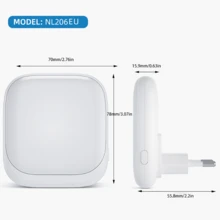 Đèn ngủ LED cắm tường, 1/2 gói, đèn ngủ có cảm biến ánh sáng từ hoàng hôn đến bình minh, đèn ngủ cắm điện 0,5W cho trẻ em, đèn ngủ trắng ấm 2700K cho phòng ngủ du lịch nhà bếp - Phích cắm loại C của EU (220-240V) - Xem 2