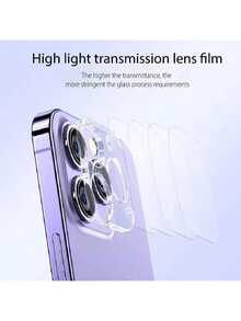 2 Stück Vollständige Abdeckung Transparente Kamera Linse Gehärtetes Glas Bildschirmschutz Kompatibel mit iPhone (Vorder- und Rückkamera) Geschenk für Geburtstag, Familie, Freunde Linsen Schutz, Handy Zubehör Wasserdicht Stoßfest Kratzfest Antifingerabdruck