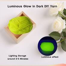 50g/Pack Glow-In-The-Dark Yarn, Glow Yarn, DIY Handcraft Knitting, Crochet, Carpet, Hat, Clothing - Multicolor - View 11
