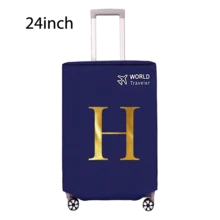 1pc Luggage Cover, Non-Woven Fabric, Dustproof & Scratch-Resistant, Fits 20-30 Inch Trolley Case, Gold Letter Pattern, Travel Essential, Back To School Must-Have - Blue - View 82