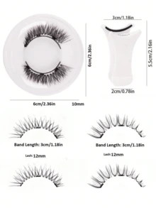 Kit de pestañas postizas magnéticas con pinzas aplicadoras profesionales, pestañas postizas reutilizables sin pegamento, pestañas manga naturales largas y esponjosas de pelo sintético suave, herramienta de maquillaje de ojos ligera para belleza, viajes y fiestas
