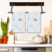 2/4 Stücke Set, Geschirrtücher, Heilende Cartoon Muster bedruckte super saugfähige Mikrofaser Handtücher, moderne Küchentücher zum Kochen und Backen, Geschirrtücher, Putzlappen, Handtücher, Teehandtücher, ultra weich und hochsaugfähig, Küchendekoration, Geschenke für Nachbarn, Mütter, Geburtstage, Einweihungsgeschenke für Freunde, Küchenutensilien, tägliche Notwendigkeiten