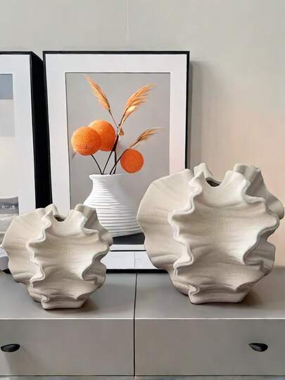 1pc Moderne Art Ceramic Coral Flower Vase Home Office ation Sculpture Work Bohemian Coffee Tafel Bookshelf Living Room (Black) Glass