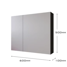 Bathroom Kit Premium Cabinet + Klein Mirror - Black - View 5
