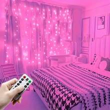 USB Powered Warm Light String - 8 Lighting Modes Curtain Lights, Dimmable, 3 Meters X 3 Meters 300 LED, Suitable For Outdoor, Wedding, Party, Bedroom Decor - Easy Installation, Button Control, Indoor Fairy Lights