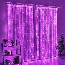 USB Powered Warm Light String - 8 Lighting Modes Curtain Lights, Dimmable, 3 Meters X 3 Meters 300 LED, Suitable For Outdoor, Wedding, Party, Bedroom Decor - Easy Installation, Button Control, Indoor Fairy Lights