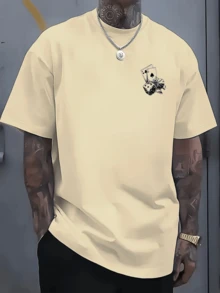 GRDR Męska koszulka z krótkim rękawem i nadrukiem graficznym, wygodna i przewiewna, do noszenia na lato