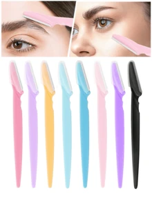 Set Alat Eksfoliasi 8-80pcs - Alat Cukur Wajah Multifungsi Wanita dengan Pisau Presisi, Cocok untuk Membentuk Alis dan Mencukur Wajah. Terjangkau, Sempurna sebagai Hadiah Natal, Kosmetik, Alat Rias, dll. - MultiWarna - View 9