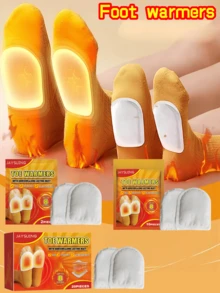 JAYSUING 2/10/20pcs Self-Heating Foot Warmers, Compact & Portable Foot Pads For Rapid Heating, Foot Warmer, Winter Foot Bottom Self-Heating Patch, Warm & Portable One-Time Heating & Cold Protection Pad, Heater, Heating Mat, Foot Warmer, Heat Protection