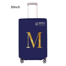 1pc Luggage Cover, Non-Woven Fabric, Dustproof & Scratch-Resistant, Fits 20-30 Inch Trolley Case, Gold Letter Pattern, Travel Essential, Back To School Must-Have - Blue - View 42