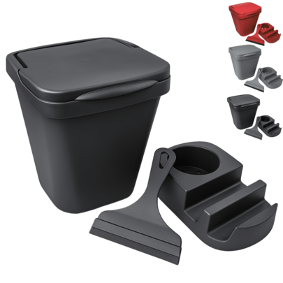 Kit Pia 3 Peças Lixeira 4,8 Litros Porta Detergente e Rodinho Organizador de pia