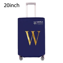 1pc Luggage Cover, Non-Woven Fabric, Dustproof & Scratch-Resistant, Fits 20-30 Inch Trolley Case, Gold Letter Pattern, Travel Essential, Back To School Must-Have - Blue - View 111