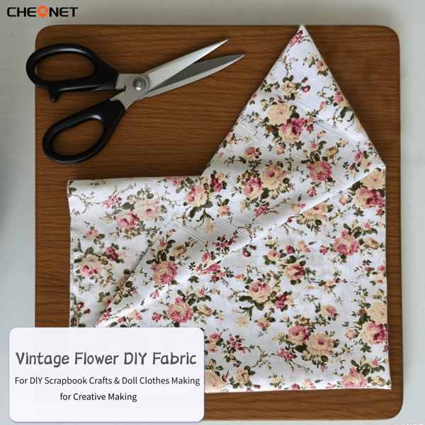 CHEONET - Blumenstoff, handgefertigtes DIY Patchwork, Bettwäschematerial, vorgeschnittener bedruckter Stoff, geeignet für Bettwäsche, Bekleidungsherstellung, Heim-DIY, Nähen und Stickerei Handwerke