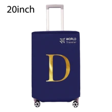 1pc Luggage Cover, Non-Woven Fabric, Dustproof & Scratch-Resistant, Fits 20-30 Inch Trolley Case, Gold Letter Pattern, Travel Essential, Back To School Must-Have - Blue - View 119