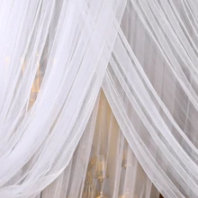 Household Bedroom Dome Floor-To-Ceiling Mosquito Net, Lace Bed Canopy Mosquito Netting, Princess Bed Canopy For Girls Room Decor - Hồng - Xem 3