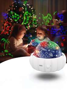 2-In-1 Starry Sky Projection Night Light, 360° Rotating Starry Sky Projection Lamp, Bedroom Light, Moon, Stars And Unicorn Galaxy Projection, Color Changing, Christmas Decor, Halloween Gift (For Best Friend), Children's Room Ceiling Decor