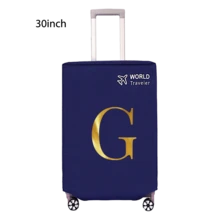 1pc Luggage Cover, Non-Woven Fabric, Dustproof & Scratch-Resistant, Fits 20-30 Inch Trolley Case, Gold Letter Pattern, Travel Essential, Back To School Must-Have - Blue - View 95