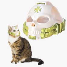 Owl Helmet Mask, Stylish Pet Costume For Halloween, Suitable For Various Sizes Of Cats, Cat Mask, Funny Prop, For Halloween, Thanksgiving - Animal Themed, Cosplay Mask, Halloween Headpiece