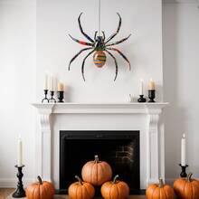 Simulation Large Spider Wall Hanging Decorations Metal Crafts Home Garden Tree Trunk Lawn Decorations Spider Crafts - Style 13 - View 6