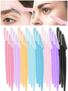 Set Alat Eksfoliasi 8-80pcs - Alat Cukur Wajah Multifungsi Wanita dengan Pisau Presisi, Cocok untuk Membentuk Alis dan Mencukur Wajah. Terjangkau, Sempurna sebagai Hadiah Natal, Kosmetik, Alat Rias, dll. - MultiWarna - View 11