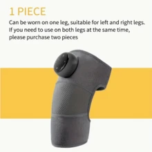 RAF 1pc USB Rechargeable Heated Knee Massager - 5 Adjustable Heat Settings For Relaxation, Suitable For Shoulder & Elbow, Portable Hot Compress With Vibration Modes & Warm-Keeping Function, Ideal Gift For Husbands, Father's Day, Running & Sports, Ergonomic Design, Durable Fabric