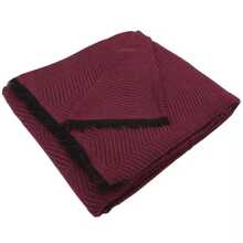 Kynley Multipurpose Bedspread For Bed And Sofa, Bedspread Sofa Blankets Soft And Comfortable, Practical And Soft, Polyester Cotton, Herringbone Pattern ✅ Delivery In 48-72 Hours - Burgundy - View 1