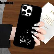 Un hilo blanco se entrelaza con cariño, estas fundas protectoras y fundas protectoras de imitación para teléfonos con agujeros grandes y estampados están diseñadas para las series 16 Pro, 16, 15 Pro, 14, 14 Plus, 14 Pro, 13, 13 Pro, 12 Pro y 11/11 Pro, son regalos para cumpleaños y celebraciones - Blanco - Ver 5
