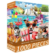 1000pcs Creative Adult Puzzle Set, High-Quality Seamless DIY Jigsaw Puzzle, Interesting Family Challenge Without Frame, Suitable For Birthday Gift, Easter Gift, Home Decor, Great For Home, Living Room, Office Decoration
