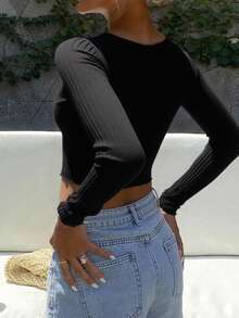 DUKEZA blusa basica - Negro - Ver 2