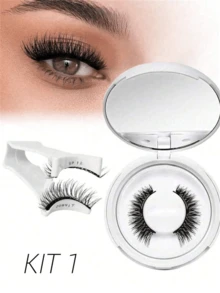1 对加长翼状天然磁性睫毛，配便携式磁性睫毛盒和睫毛涂抹器套装。无需胶水，随时佩戴方便 - 非常适合日常补妆、通勤、派对、婚礼和旅行场合。 - 自然纖長款 - 查看 18