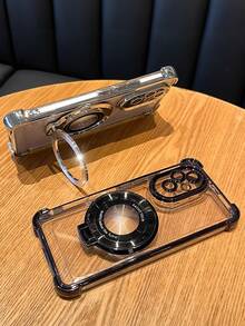 Capa de Telefone Eletrolítica Preta de Luxo, Suporte Magnético Criativo de Bicicleta, à Prova de Choque, Nova Capa Protetora Macia de Silicone de Moda de Verão, Compatível com Samsung Galaxy S24 S25 Ultra FE A56 A16, Redmi 14C, Honor OPPO Reno Realme MOTO Infinix, Estilo Y2K Unissex 2025 - Preto - Visão 6