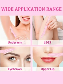 Set Alat Eksfoliasi 8-80pcs - Alat Cukur Wajah Multifungsi Wanita dengan Pisau Presisi, Cocok untuk Membentuk Alis dan Mencukur Wajah. Terjangkau, Sempurna sebagai Hadiah Natal, Kosmetik, Alat Rias, dll. - MultiWarna - View 4