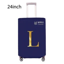 1pc Luggage Cover, Non-Woven Fabric, Dustproof & Scratch-Resistant, Fits 20-30 Inch Trolley Case, Gold Letter Pattern, Travel Essential, Back To School Must-Have - Blue - View 109