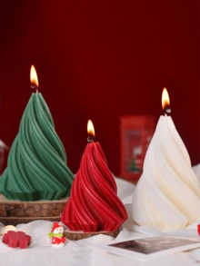 1 قطعة، شجرة عيد الميلاد شمعة العلاج بالروائح، شجرة عيد الميلاد الدوارة، شموع زخرفية، ديكور المنزل، جو الحفلة، زينة المنزل، هدايا عيد الميلاد، ديكور الغرفة، هدايا عيد الميلاد