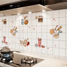 1 Roll Of Whimsical Kitchen-Themed Self-Adhesive Wallpaper - Waterproof, Oil-Resistant & Easy To Cut, Vinyl Art Stickers For Smooth Surfaces Like Walls, Cabinets, Baths & Desktops - Removable, Customizable Design, Kitchen Decor And Accessories