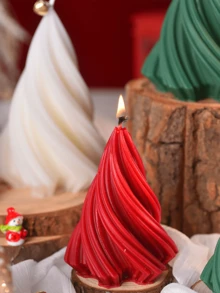 1 قطعة، شجرة عيد الميلاد شمعة العلاج بالروائح، شجرة عيد الميلاد الدوارة، شموع زخرفية، ديكور المنزل، جو الحفلة، زينة المنزل، هدايا عيد الميلاد، ديكور الغرفة، هدايا عيد الميلاد