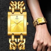 YaLaLuSi YaLaLuSi Brand 1 Piece Hot New Skeleton Chain Ladies Quartz Watch Luxury Rhinestone Decoration Luminous Hands Night Reading Advanced Texture Bright Colour Case Temperament Elegant Breathable Comfortable Wristband Suitable For Work Daily Business School Holiday Party Wear With Strap Adjuster Original Lady Gift For Family Friends Sister Best Friend Holiday Gift Birthday Gift
