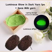 50g/Pack Glow-In-The-Dark Yarn, Glow Yarn, DIY Handcraft Knitting, Crochet, Carpet, Hat, Clothing - Multicolor - View 22