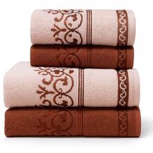 Bath Towel Set 4 Pcs 100% Cotton Thick Plush Super Soft Excellent Absorption Breeze Habitat - 赤陶色/玫瑰色 - 查看 3