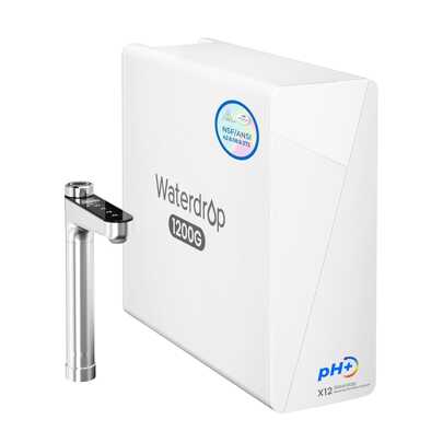 Waterdrop X12 Alkaline Mineral PH+ Reverse Osmosis System, NSF/ANSI 58&372 Certified, 1200 GPD Fast Flow RO Water Filter, 11-Stage Filtration Tankless RO System, 3:1 Pure To Drain, UnderSink