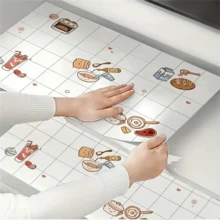 1 Roll Of Whimsical Kitchen-Themed Self-Adhesive Wallpaper - Waterproof, Oil-Resistant & Easy To Cut, Vinyl Art Stickers For Smooth Surfaces Like Walls, Cabinets, Baths & Desktops - Removable, Customizable Design, Kitchen Decor And Accessories