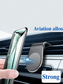 L-Shaped Magnetic Car Phone Holder For Air Vent, Universal Cellphone Bracket With Strong Magnetic Adsorption, Metal Magnetic Car Phone Holder - Multicolor - View 6