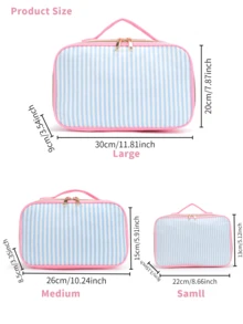 Bolsa de maquillaje de gran capacidad, organizador de maquillaje, bolsa de almacenamiento de maquillaje, bolsa de lavado, bolsas de almacenamiento, regalo esencial de Año Nuevo, esencial para la temporada de apertura y viajes, esencial de universidad de otoño, bolsa de viaje de vacaciones para mujeres