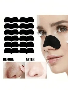 50 piezas de pegatinas autoadhesivas faciales para la nariz, que reducen los poros, refrescan y son transparentes, para el cuidado de la nariz, se utilizan para eliminar los puntos negros y las manchas de pelo, adecuadas tanto para hombres como para mujeres, perfectas como regalo de Navidad y complemento.
